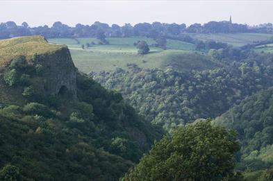 The Manifold Valley with the entrance to Thor's Cave visible.